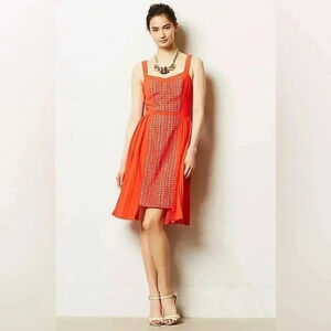 Anthropologie | Vessel by Timo Weiland Neria Dress Size 2 Red/Orange Eyelet